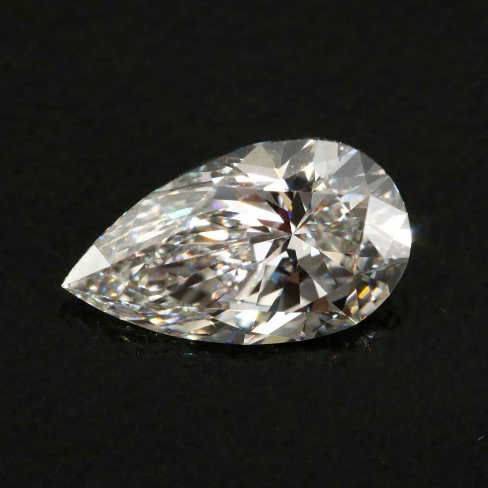 IGI Certified Lab Grown Diamond Pear Brilliant VVS2 1.23ct Carat Loose Stone